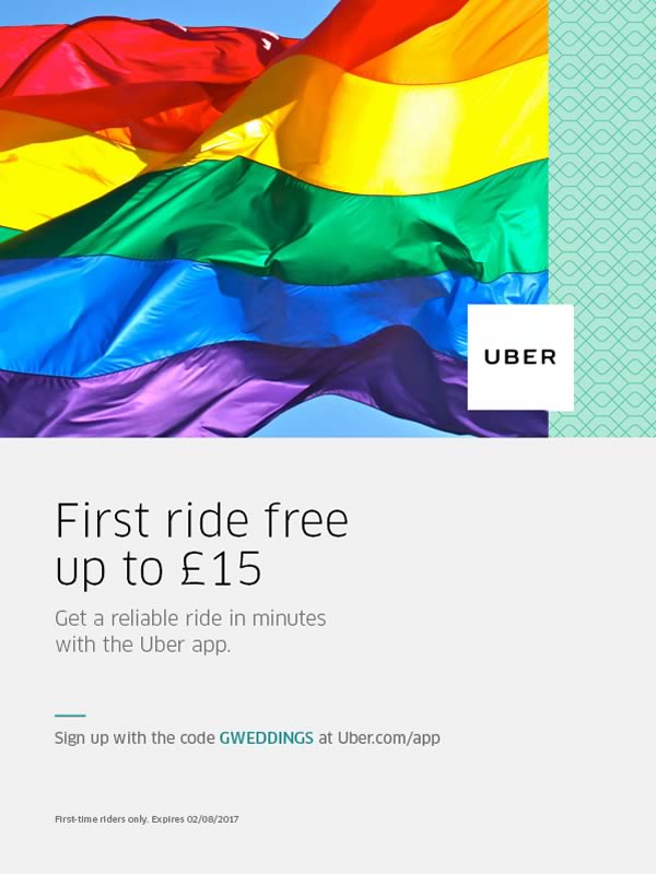 A free Uber to the Gay Wedding Show